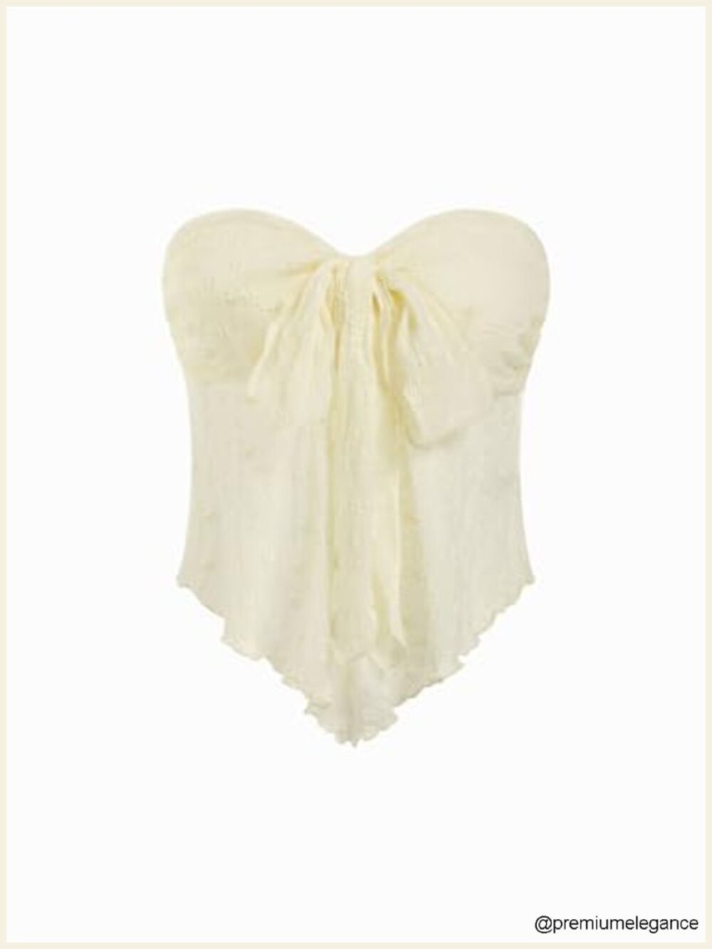 Strapless Tube Top Floral Mesh Tie Front Sheer Going Out Cute Summer